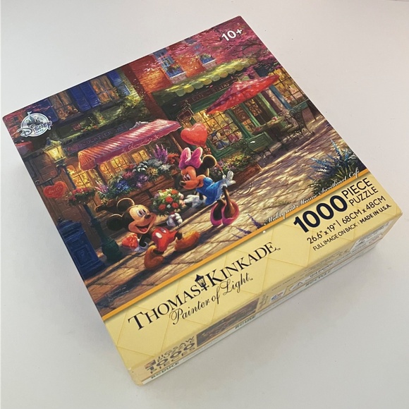 Mickey and Minnie Sweetheart Cafe THOMAS KINKADE 1000 Piece Jigsaw Puzzle NEW - Picture 15 of 15